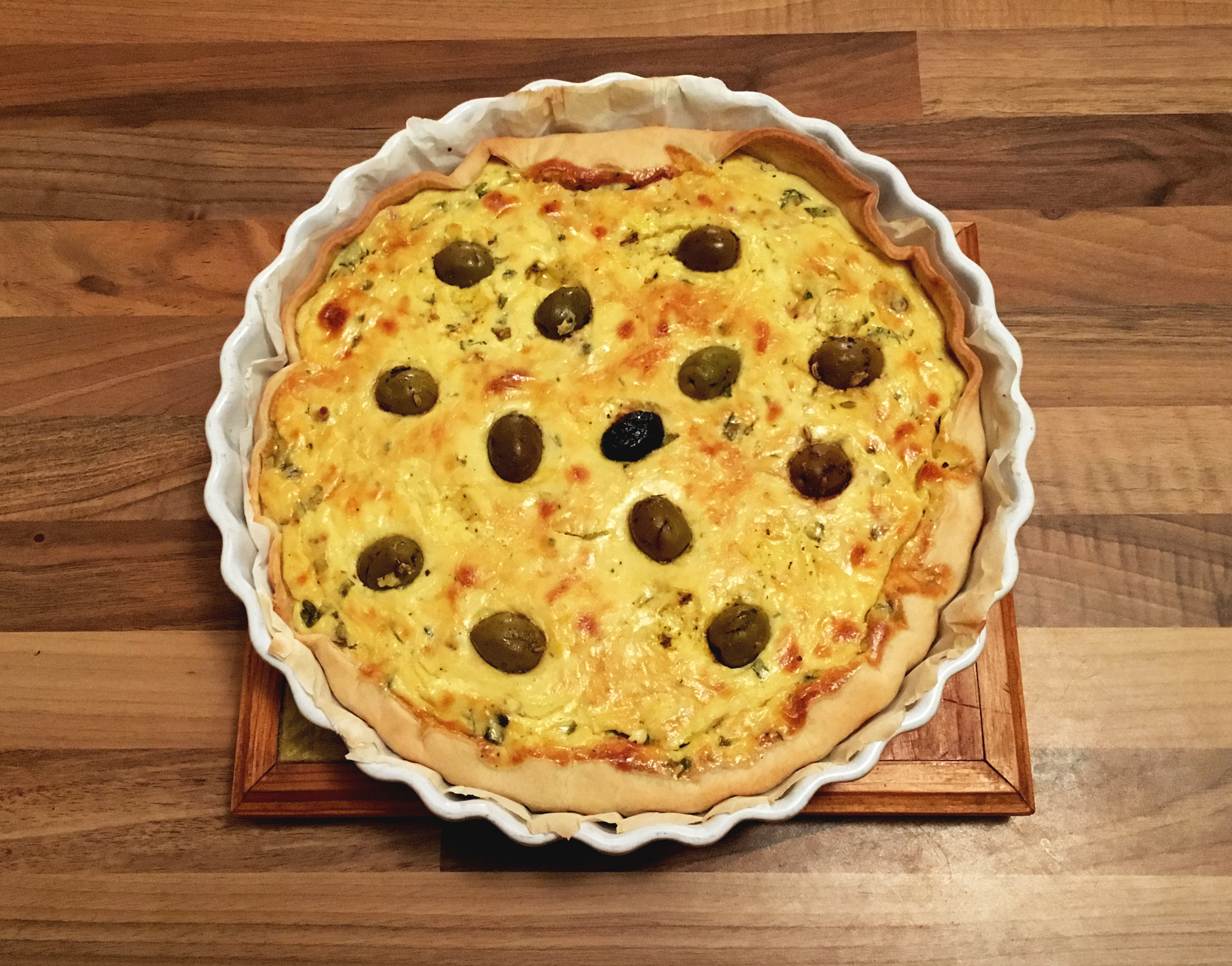 Quiche aux olives recette facile et rapide Marcel et Poivres