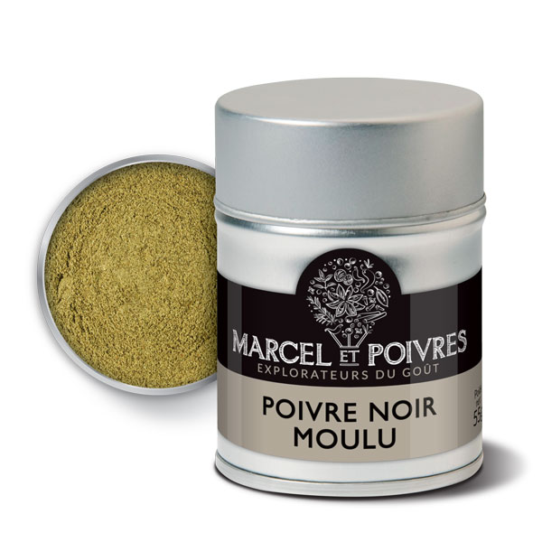 Poivre noir moulu - Achat, recettes - Poivres - Marcel et Poivres