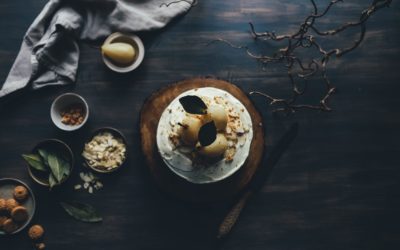 Poire pochée au poivre de Sichuan