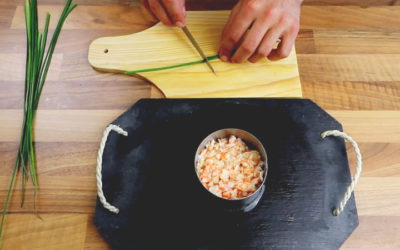 Tartare de crevettes à la persillade et au piment de Cayenne