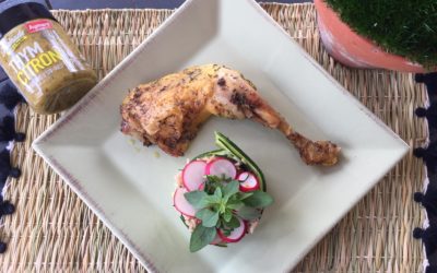 Cuisse de poulet marinée thym citron