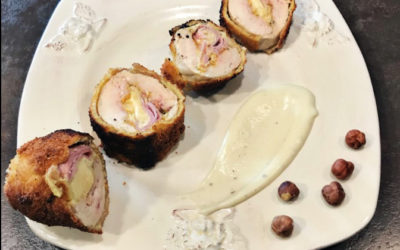 Ballotine de poulet façon cordon bleu